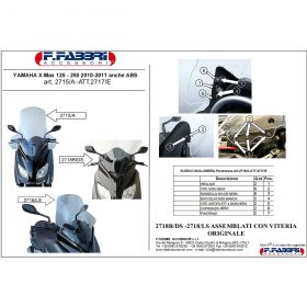 Parabrezza scooter FABBRI racing 370x285mm spessore maggiorato