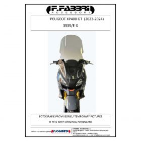 Pare-brise transparent FABBRI exclusif pour scooter 420x700mm