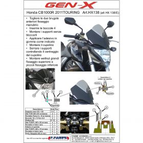 Carénage de touring FABBRI gen-x 325x300mm pour Honda