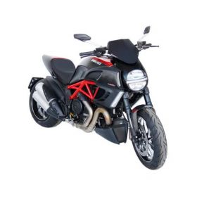 FABBRI Motorrad-Windschutzscheibe Schwarz Gen-X 310x320mm für Ducati