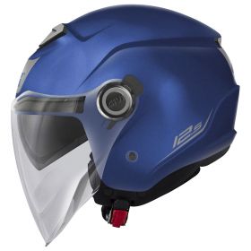 Jet Helm GIVI 12.5 Solid Mattblaue Aufkleber Grau