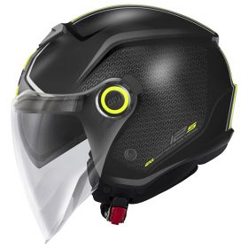 Jet Helmet GIVI 12.5 Graphic Touch Matt Black Yellow