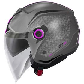 Jet Helmet GIVI 12.5 Graphic Touch Matt Titanium Pink