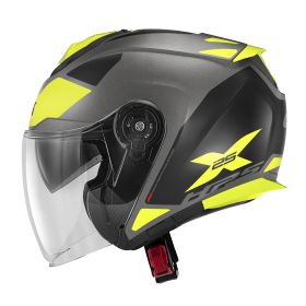 Casco Jet GIVI X25 Target Titanio Opaco Nero Giallo