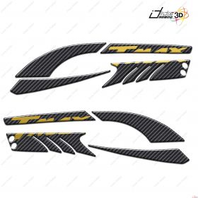 ADHESIF 3D BOOMERANG PROTECTION RAYURES A YAMAHA TMAX T MAX 08-11 CARBON ORO