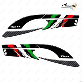 ADHESIF 3D BOOMERANG PROTECTION RAYURES A YAMAHA TMAX 08-11 TRICOLORE NOIR