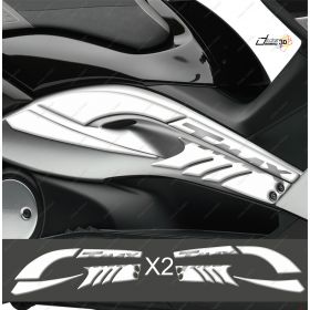 ADHESIF 3D BOOMERANG PROTECTION RAYURES A YAMAHA TMAX 08-11 BLANC GRIS