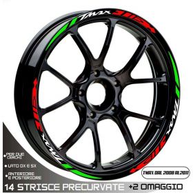 Adesivi ruote moto strisce cerchi STANDARD spess 11mm kit generico scelta  colori - Stickers Line