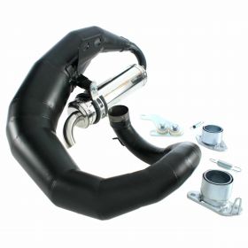 JL EXHAUSTS Racing Curly Muffler aus Edelstahl mit TS1-Adapter