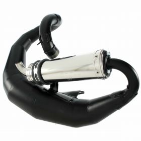 JL EXHAUSTS Racing Curly Muffler aus Edelstahl mit TS1-Adapter