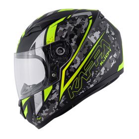 Casque moto enfant KAPPA KJ04 Evo Prox noir mat jaune