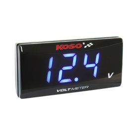 English translation: Koso Super Slim blue voltmeter