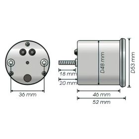 Koso D48 Voltmeter