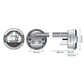 CONTACHILOMETRI KOSO D64 DL-03SR GP STYLE NERO