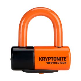 Kryptonite Evolution disc lock padlock orange with reminder cable