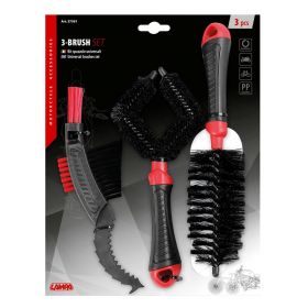 Ensemble de 3 brosses pour le nettoyage de moto et vélo