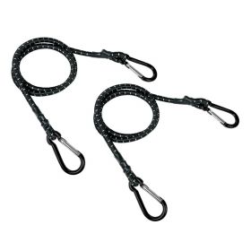 Pair of Lampa Snap-Hook Elastic Cords with Aluminum Carabiners