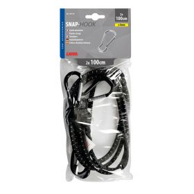 Pair of Lampa Snap-Hook Elastic Cords with Aluminum Carabiners