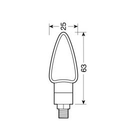 Clignotants moto Lampa Arrow-2 12V LED Noir homologués lentille blanche