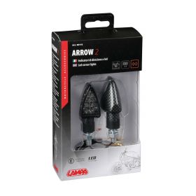 Clignotants moto à LED Lampa Arrow-2 12V lentille blanche approuvée