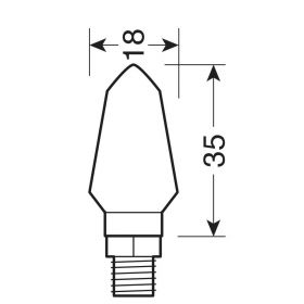 Clignotants moto Lampa Micro LED 12V lentille blanche lumière orange