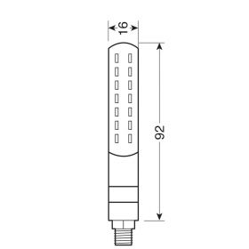 Clignotants avant Lampa Line SQ avec feu de position LED 12V