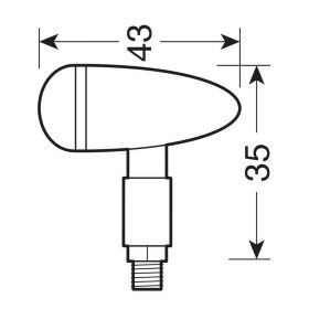 Clignotants moto LED Lampa Drop en chrome avec connecteurs rapides