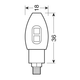 Indicateurs de tension LED pour moto Lampa noir approuvés lumière orange câbles