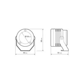 Paire de feux auxiliaires Lampa LED O-Lux 12V bleues