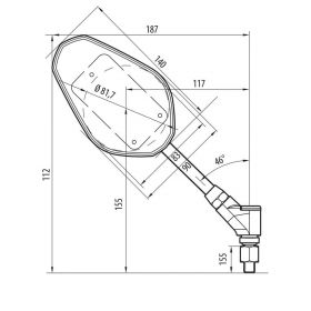 Paire de rétroviseurs Trident Lampa