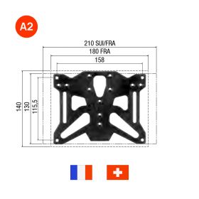 Kit portatarga regolabile Lightech A2 con luce targa e catadiottro