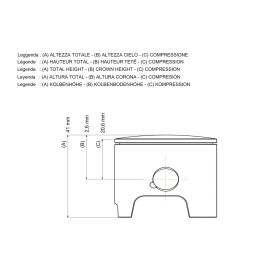 Malossi 4T Piston D 67 piston pin 15 3 rectangular segments selection 0