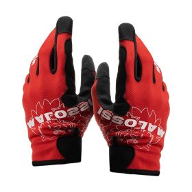 Malossi Work Gloves Breathable Fabric Red Black