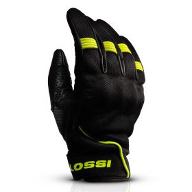 Malossi Motorcycle Gloves Summer Black Yellow Approved Knuckle Protection