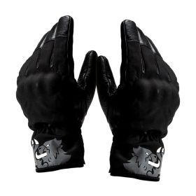 Malossi Motorradhandschuhe Winter Schwarz Gelb Wasserdichter Zugelassener Schutz