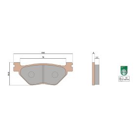 Malossi BRAKE PADS MHR SYNT homologated