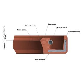 Kit paraoli 35x20x6,5 mm in FKM/PTFE per Malossi MVR 50cc