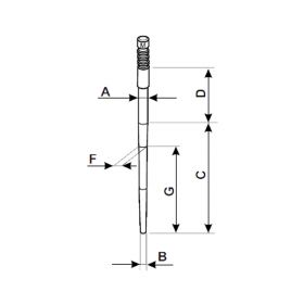 Malossi M 1 Dell'Orto 15377 PHVB PHVD Conical Needle for Carburetor