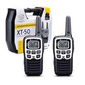 Pair of MIDLAND XT50 Adventure Walkie Talkies with Earphones and Charger