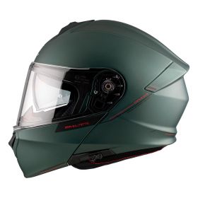 Casco Modulare MT Helmets Genesis SV Solid A6 Verde Opaco