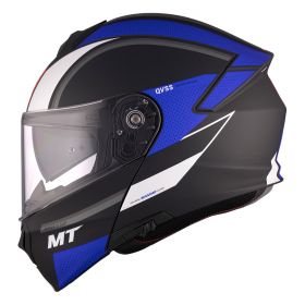 Modular Helmet MT Helmets Genesis SV Cave A7 Black Blue White Matt