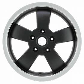 PIAGGIO 12 Inch Wheel Matte Black Aluminum Silver Edge 5 Spokes ET 20mm