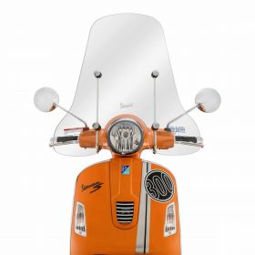 PIAGGIO transparent windscreen 730x680 mm approved with mounting material included