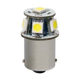 LED Pilotlampen-Serie 12V 6 SMD x 3 Chips P21W BA15s Weiß