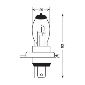 Lampada Alogena Pilot Xenium Race H4 60/55W 12V P43t 2 pz