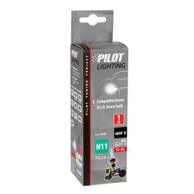 HID Pilot Xenon Motorcycle Bulb 6,000K H11 12/24V ultra-white light beam