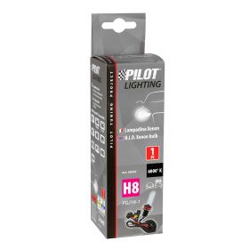 HID Pilot Xenon Motorcycle Bulb 6,000K H8 12/24V ultra-white light beam