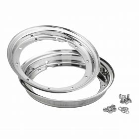 Cerchione 2.10x10 argento acciaio inox PCD 5/220mm foro 202mm aperto