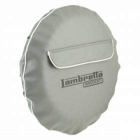 Copriruota ecopelle grigio per Lambretta con borsa per pneumatico 3.50-10