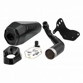 REMUS Racing RS 2.0 Auspuff aus schwarzem Edelstahl mit goldenen Details